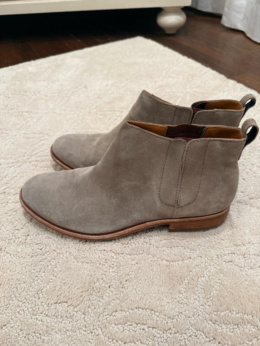 Kork-Ease Women's Suede Chelsea Ankle Boots in Gray Taupe